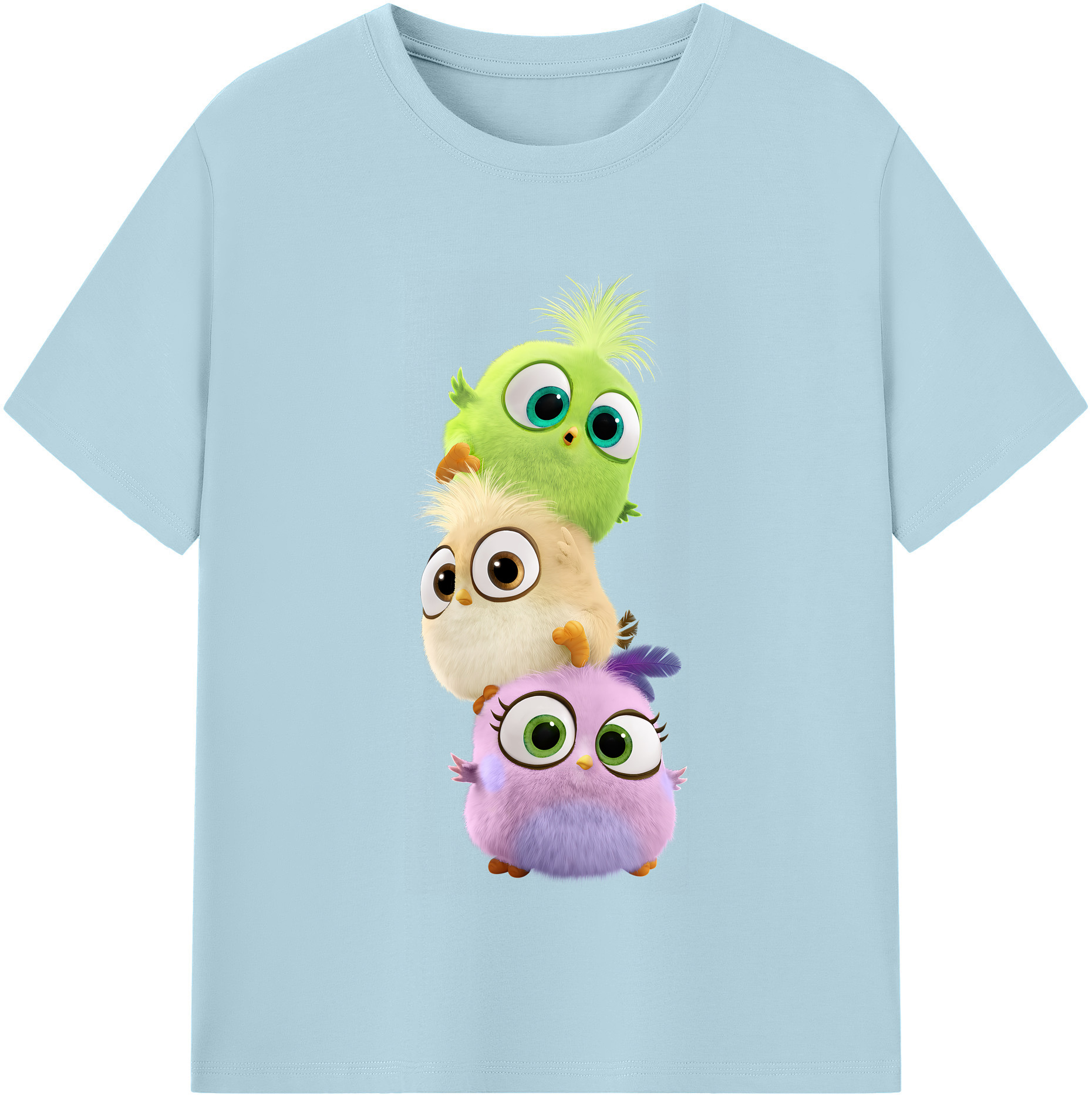 （画像用） Angry Birds アングリーバード 綿100％半袖Tシャツ（フロントプリント）